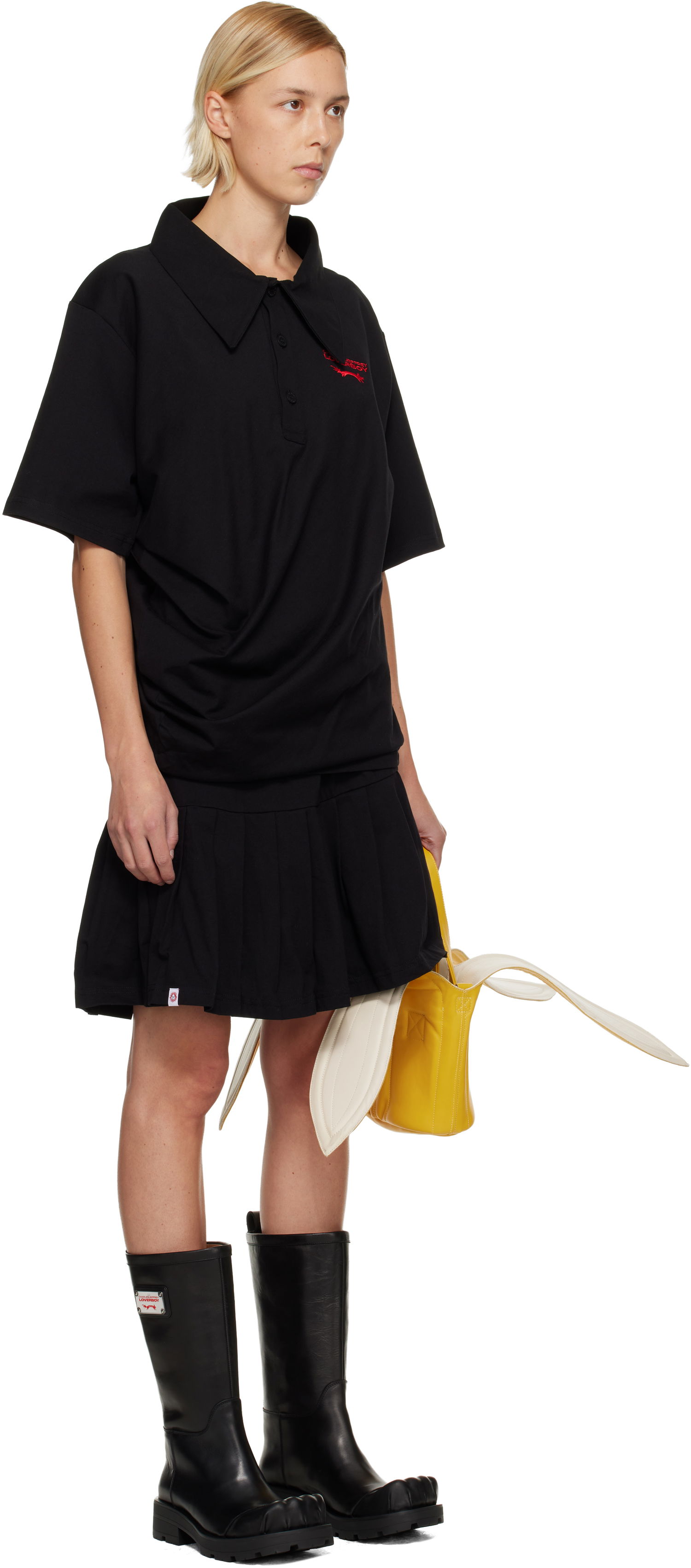 Šaty Charles Jeffrey Loverboy Charles Jeffrey LOVERBOY Topsy Turvy Jersey Minidress Čierna | 52060501, 1