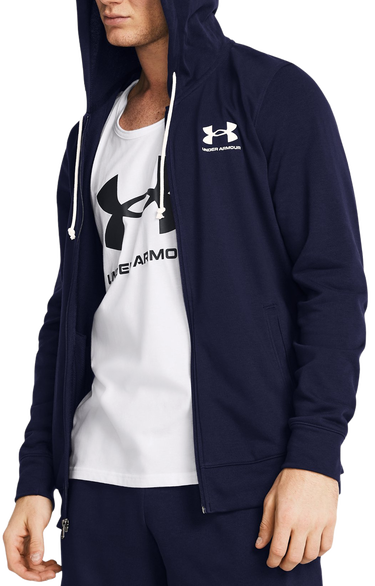 Mikina Under Armour Rival Terry Full-Zip Hoodie Navy | 1370409-410, 0