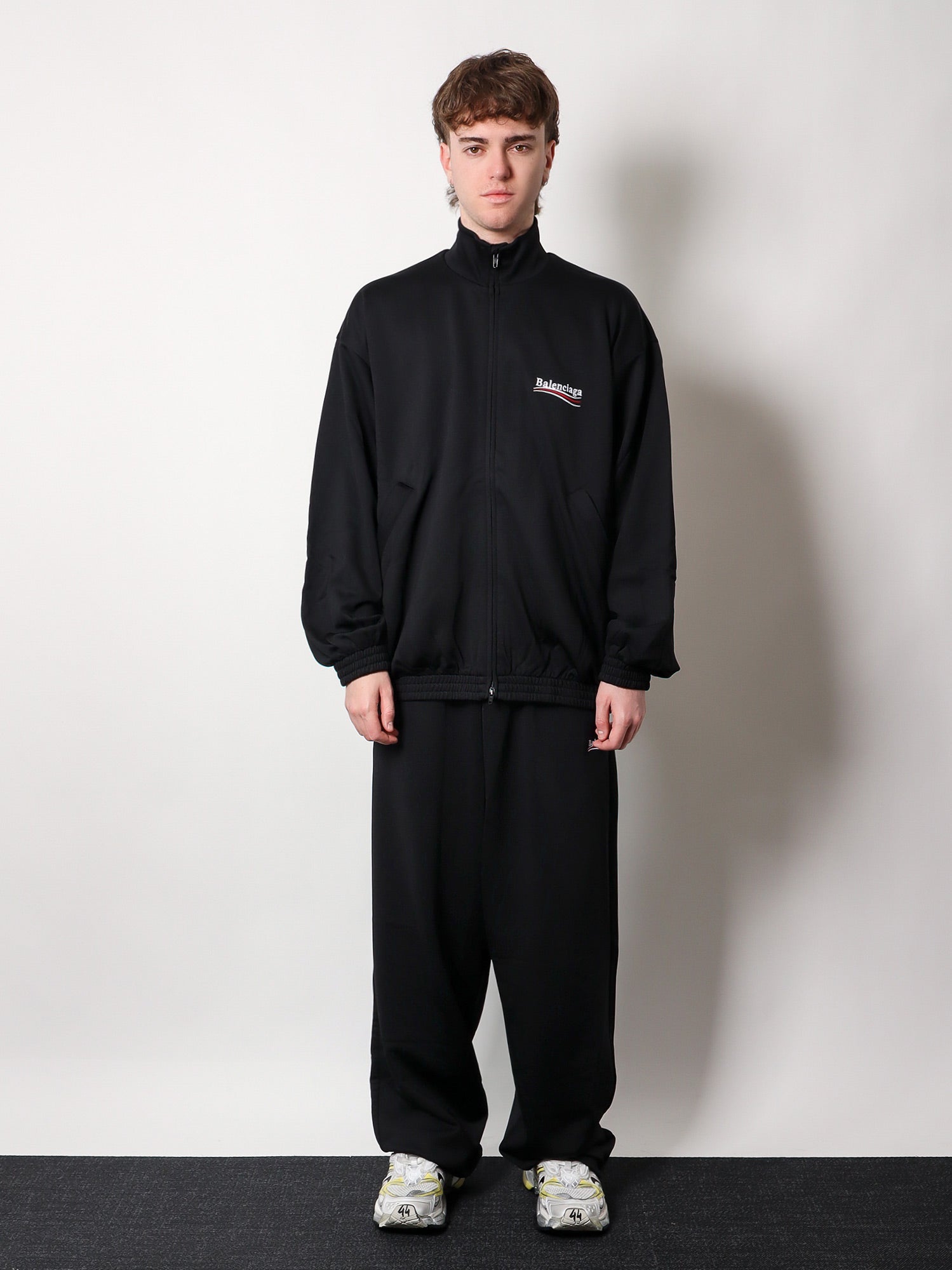 Tepláky Balenciaga Balenciaga Wide-Leg Track Pants Čierna | 818517TRVE21089, 1