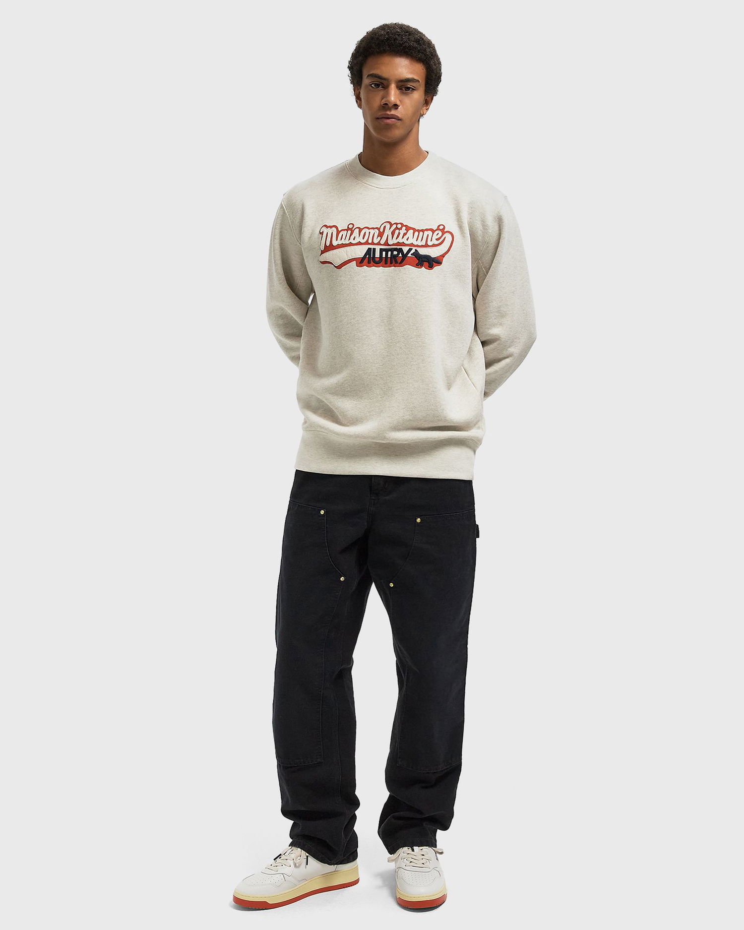 Mikina Autry Autry Action Shoes x Maison Kitsuné Sweatshirt Šedá | SWPXMK1M, 1