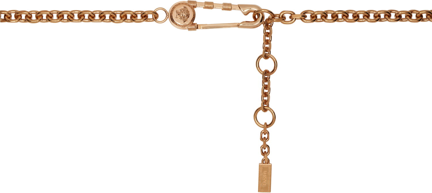 Opasok Versace Versace Safety Pin Chain Belt Metalická | 1018366_1A00620_3P000, 0