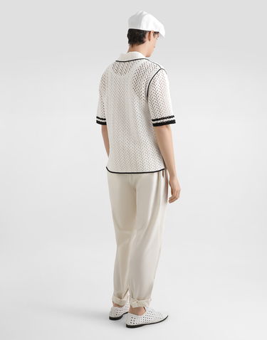 Košeľa Dolce & Gabbana Dolce & Gabbana Crochet Knitted Shirt Biela | GXVD0ZJBCHEW1001, 2