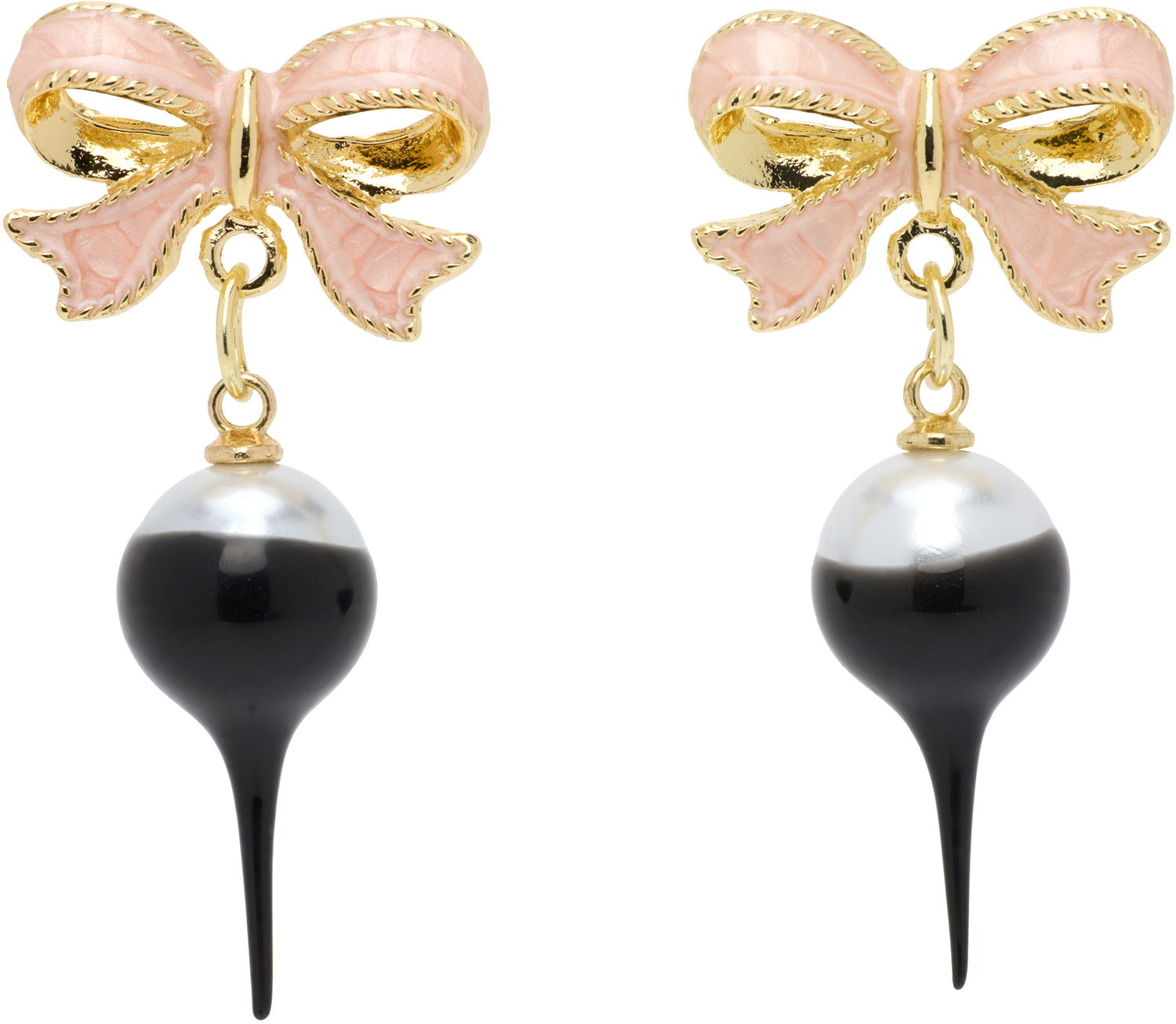 Náušnice Ottolinger Ottolinger Bow Pearl Drop Earrings Ružová | 2225150499, 0