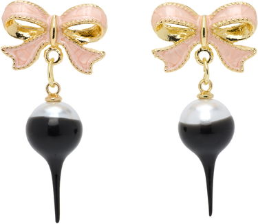 Náušnice Ottolinger Ottolinger Bow Pearl Drop Earrings Ružová | 2225150499, 0