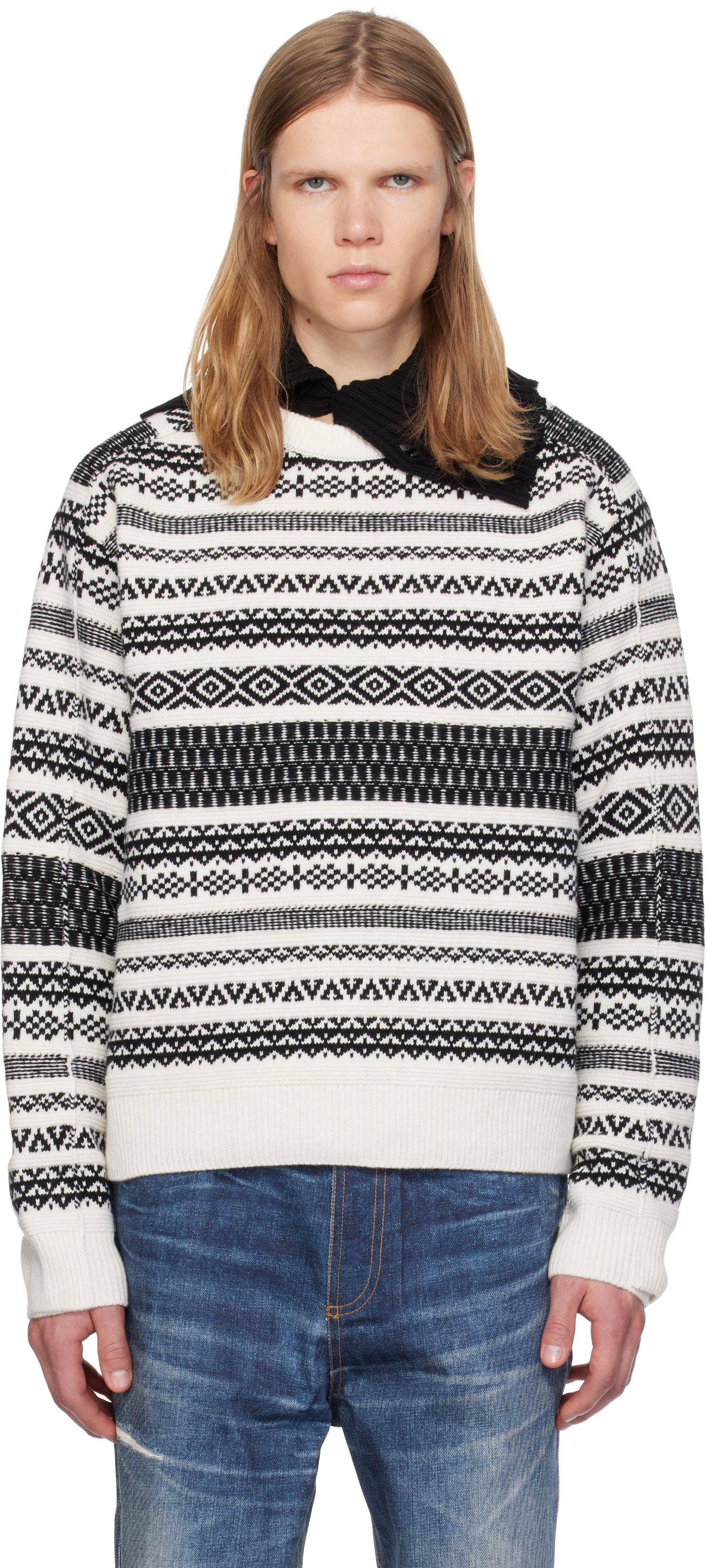 Sveter Andersson Bell Nordic Crewneck Sweater Biela | atb1162m, 0