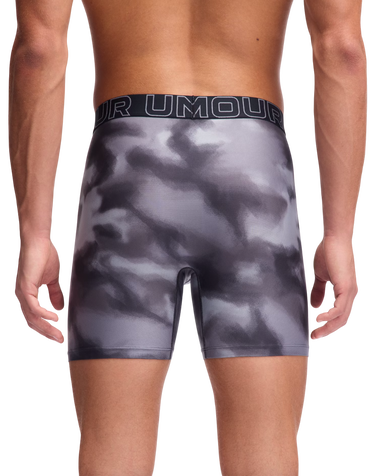 Boxerky Under Armour Under Armour Print 6in Boxer Shorts, 3-Pack Šedá | 1383885-024, 2
