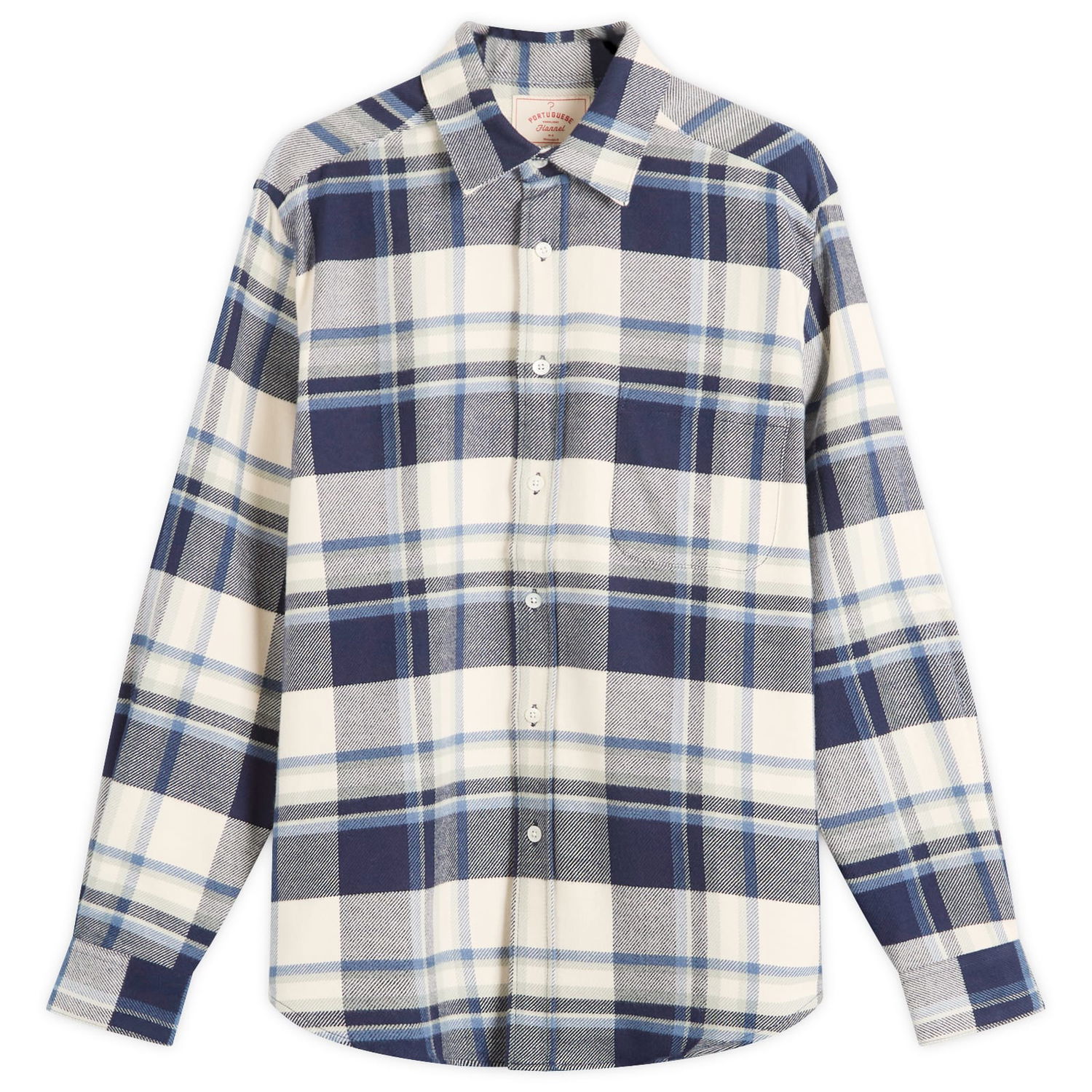 Košeľa Portuguese Flannel Portuguese Flannel Men's Beck Check Flannel Shirt, S Modrá | AW25010-NBW, 1