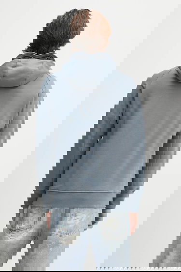 Mikina C.P. Company Smooth Full-Zip Hoodie with Hood Drawstrings and Zip Pockets Modrá | 18CMSS028A005086W, 2