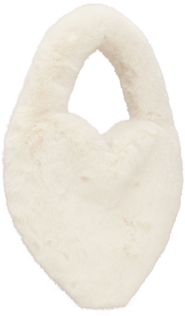 Kabelka Blumarine Blumarine Heart Faux-Fur Handbag Biela | P5HHW086A, 2