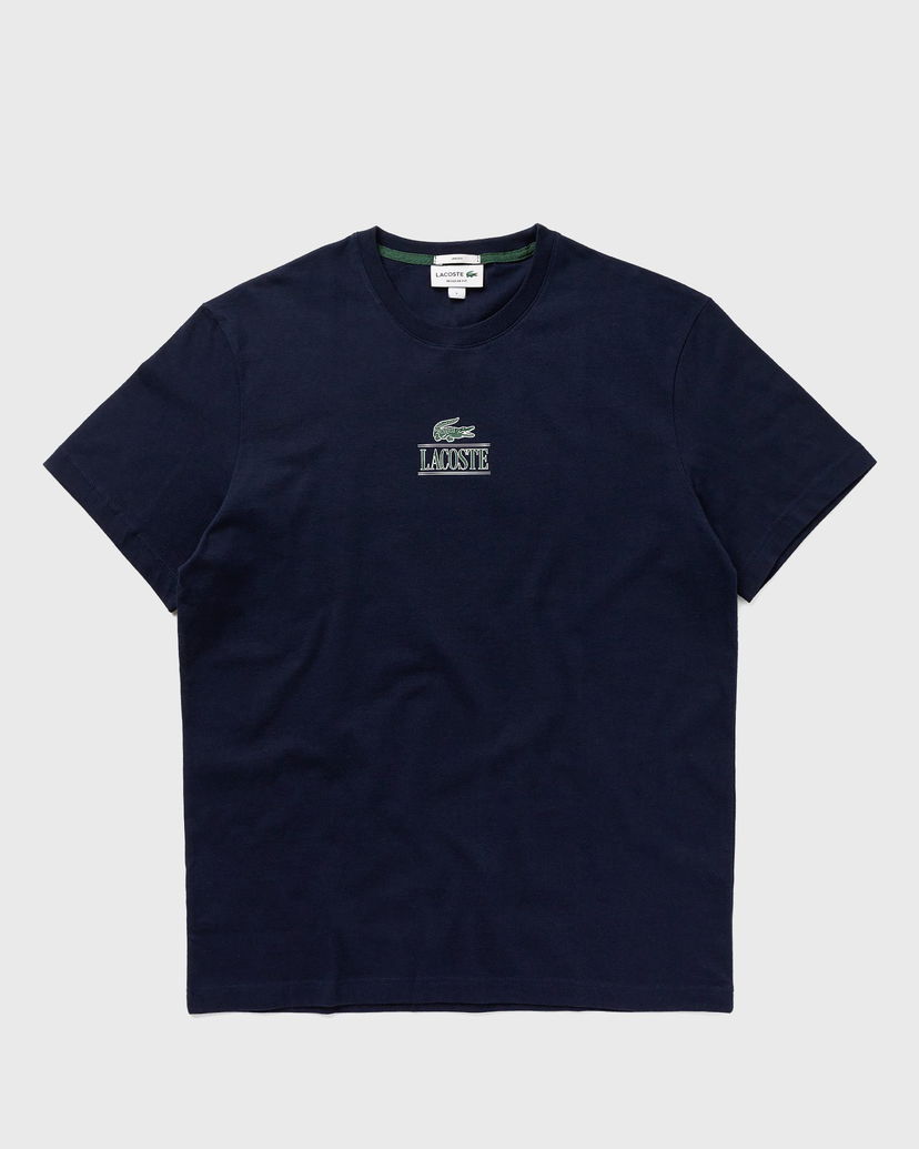 Tričko Lacoste Regular Fit Cotton Jersey Branded Tee Navy | TH1147-166