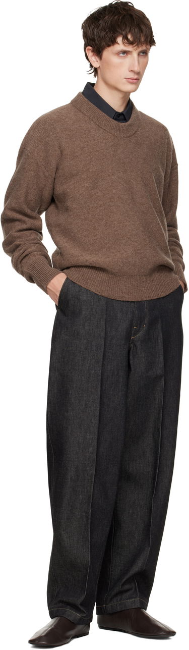 Sveter LEMAIRE Boxy Crewneck Sweater Hnedá | TO1417 LK107, 3