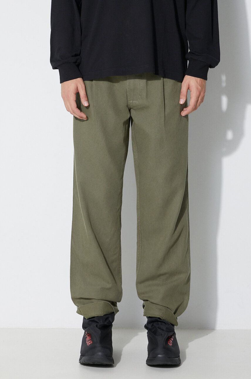 Nohavice Maharishi Chino Loose Trousers Zelené | 4604.OLIVE, 0