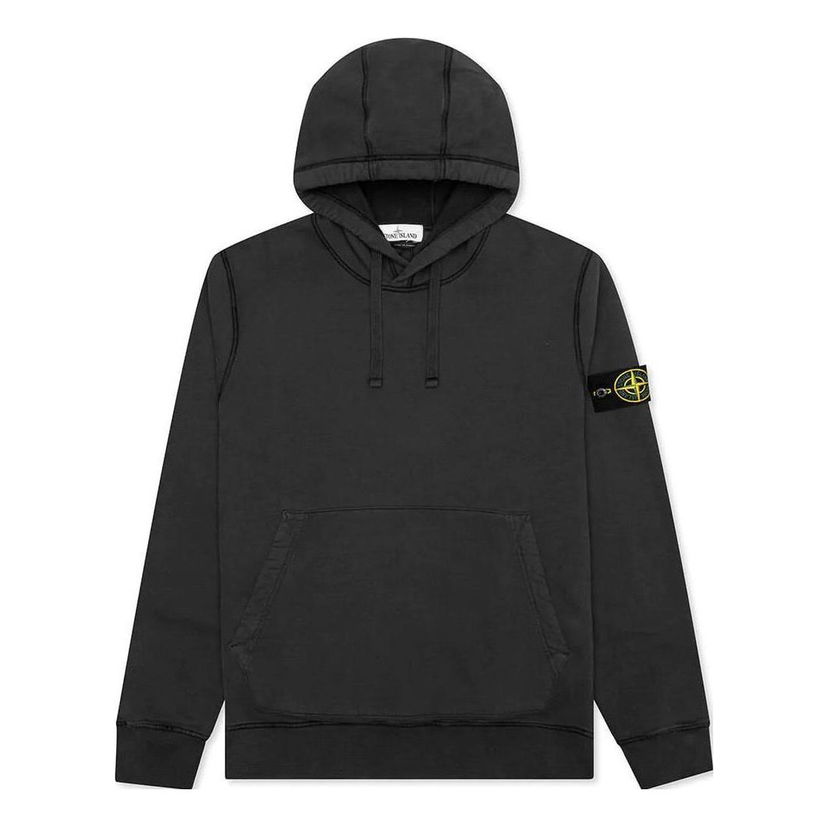 Mikina Stone Island Stone Island Men's Garment Dyed Sweatshirt Čierna | 751564120-V0065