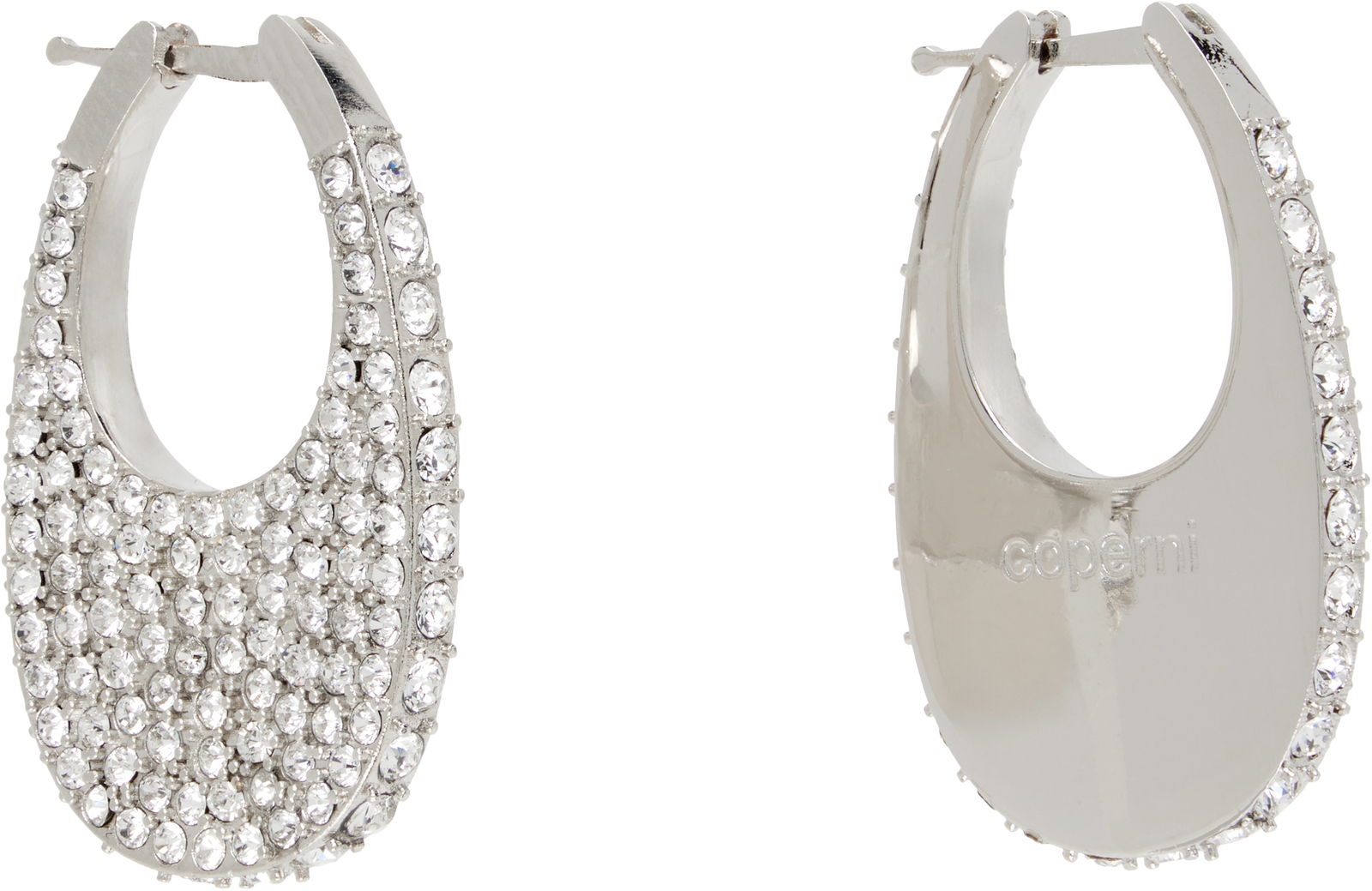 Coperni Medium Swipe Crystal Earrings