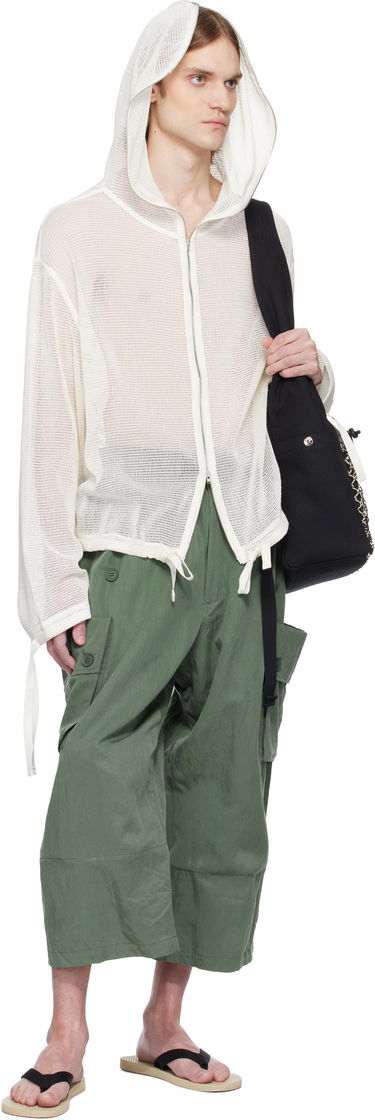 Mikina KENZO Kenzo Paris Mesh Zip-Up Hoodie Biela | FF55SW2524CB, 3