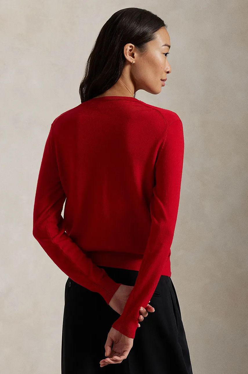 Sveter Polo by Ralph Lauren Red Button-Down Cardigan Červená | 211961279, 1