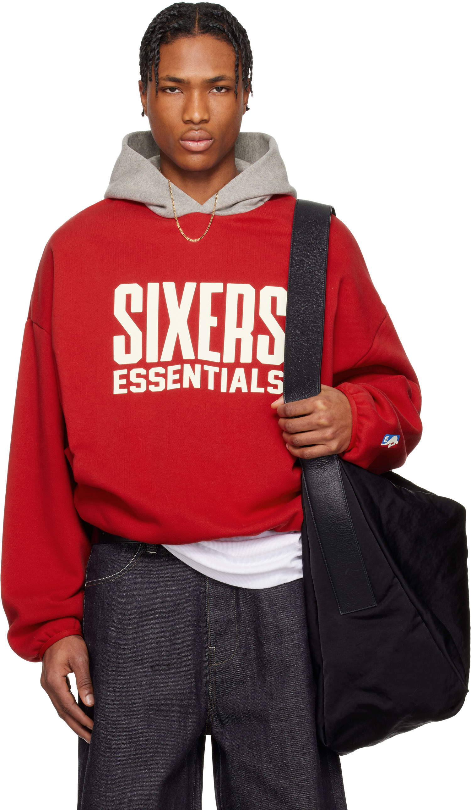 Mikina Fear of God Fear of God ESSENTIALS NBA Sixers Pull Over Hoodie Červená | 192AL246600F, 0