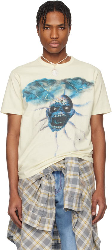 Tričko ERL ERL Skull Graphic T-Shirt Béžová | ERL10T011, 0