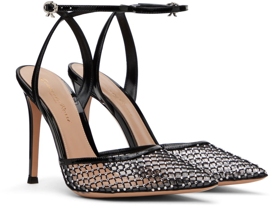 Crystal Mesh Pointed Heels
