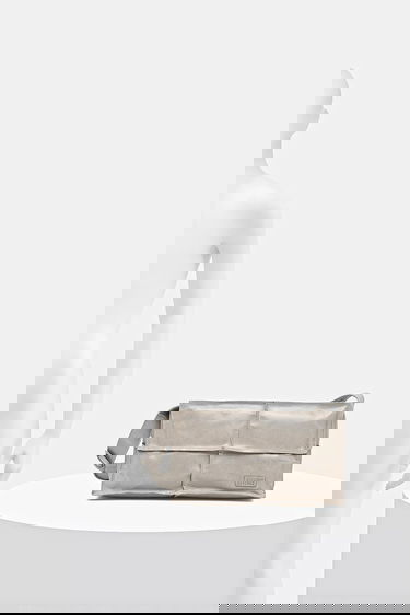 Taška cez rameno Maison Margiela MM6 Maison Margiela Leather Paneled Shoulder Bag Šedá | SB5WD0031.P8490.T1019, 5