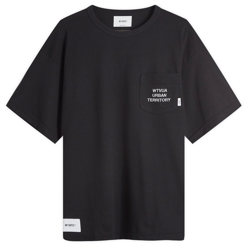 Tričko WTAPS Embroidered Pocket T-Shirt Čierna | 242ATDT-CSM15-BLK