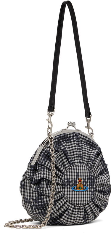Kabelka Vivienne Westwood Vivienne Westwood Rosie Gingham Circle Frame Crossbody Bag Čierna | 4B01000TW-W011T-, 1