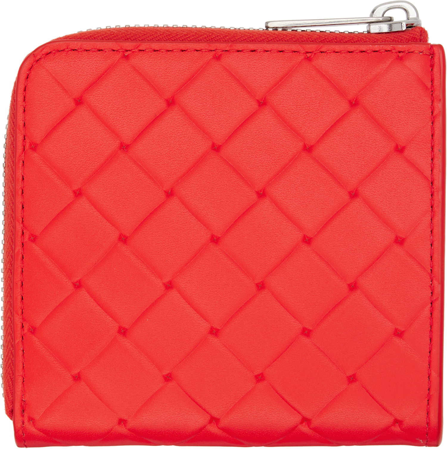 Peňaženka Bottega Veneta Bottega Veneta Intrecciato Stamp Square Zip Around Wallet Červená | 817741V0AQ16530, 1