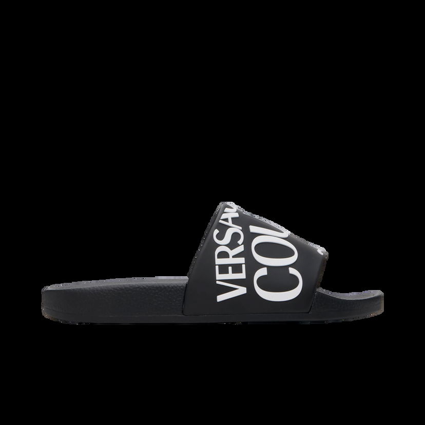 Tenisky a topánky Versace Jeans Couture Black Embossed Pool Slides Čierna | E76YA3SQ1E71352