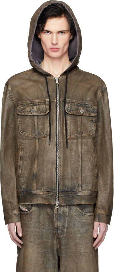 Bunda Diesel Hooded Denim Jacket Hnedá | A14260-0CBDM-5EV, 0
