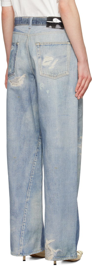 Džínsy OUR LEGACY Wide Leg Distressed Jeans Modrá | W4205TDD, 2