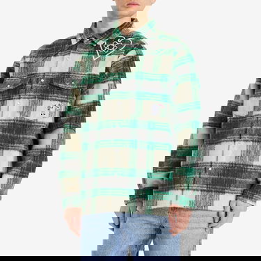 Košeľa BILLIONAIRE BOYS CLUB Heart & Mind Check Overshirt Zelené | B25127-GRN, 2