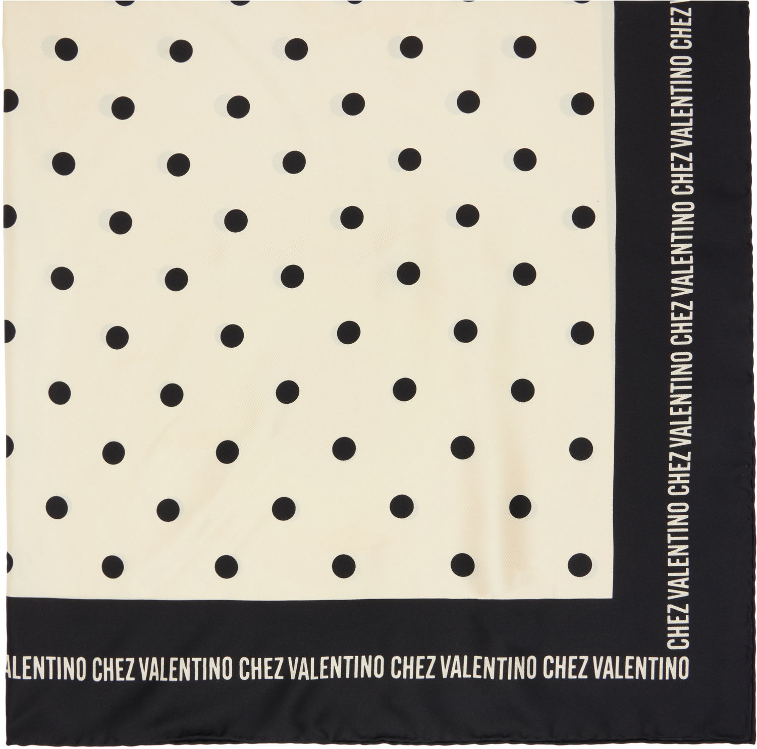 Šál Valentino Garavani 'Chez Valentino' Polka Dot Silk Scarf Čierna | 7W2EI114WFM, 0