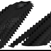 Longsleeve Waffle T-Shirt with Pocket, Size Small