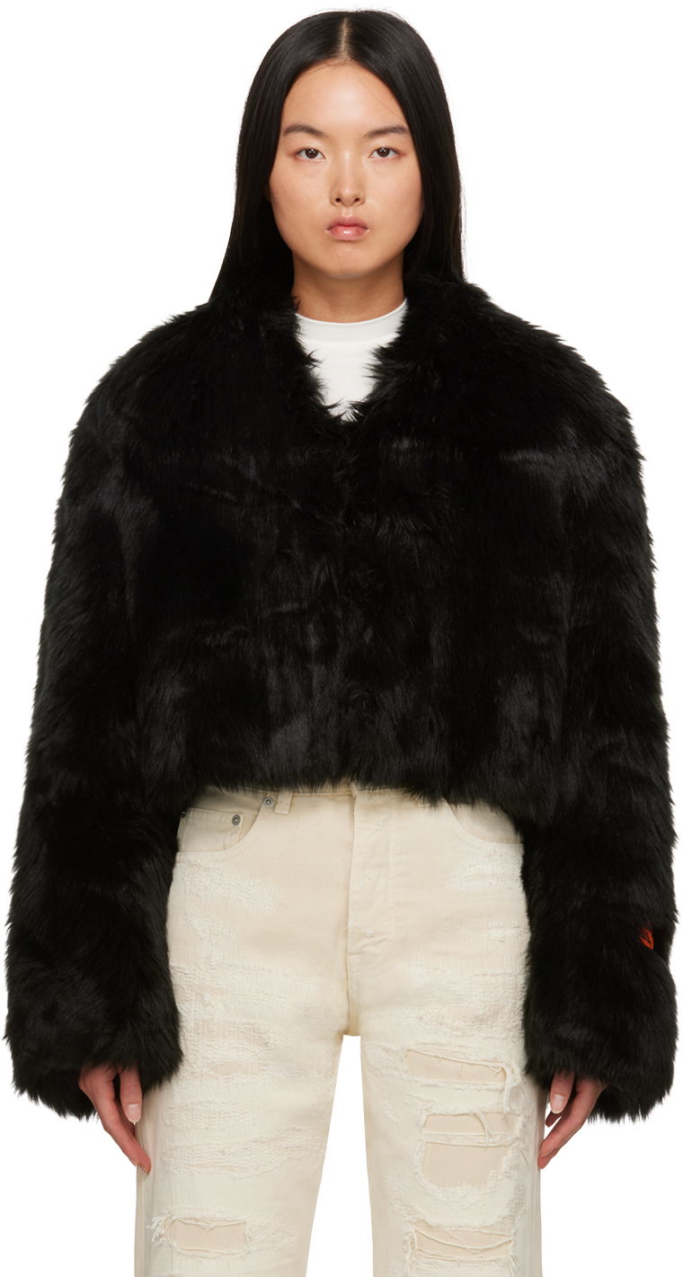 Vetrovka HERON PRESTON Hook-Eyre Faux-Fur Jacket Čierna | HWEP004F23FAB0011000, 0