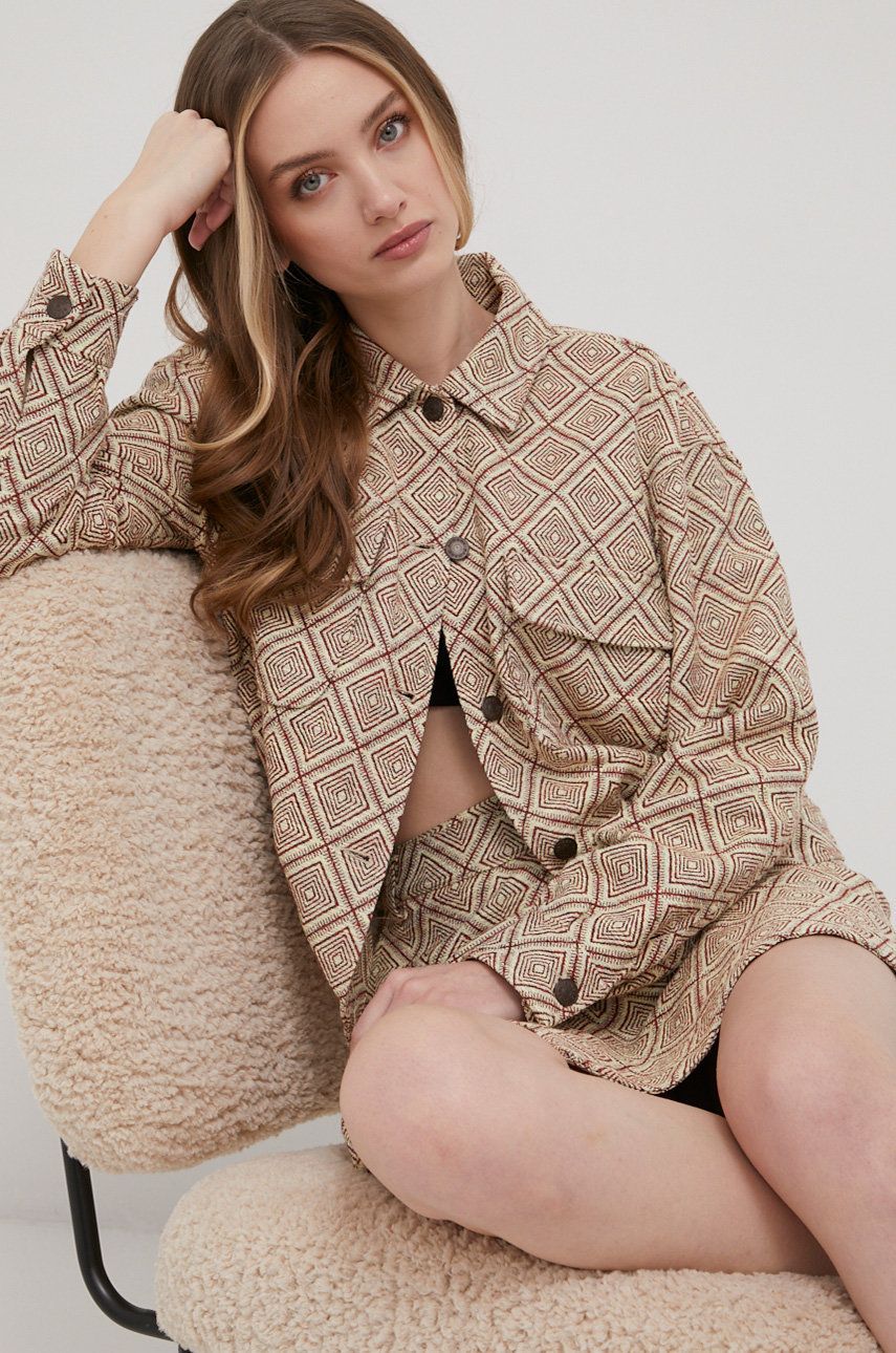 Bunda Samsoe Samsoe Monica Overshirt Béžová | F22100068, 0