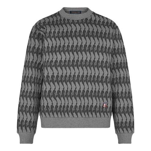 Sveter Louis Vuitton Louis Vuitton x NBA Logo Print Sweatshirt Šedá | 1A8FLQ, 0