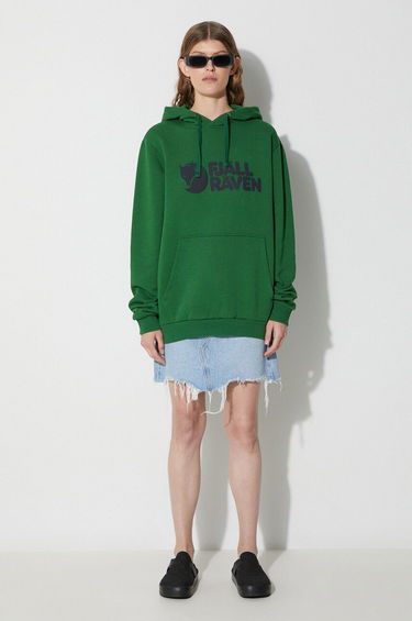 Mikina FJÄLLRÄVEN Hoodie With Print Zelené | 84144, 0