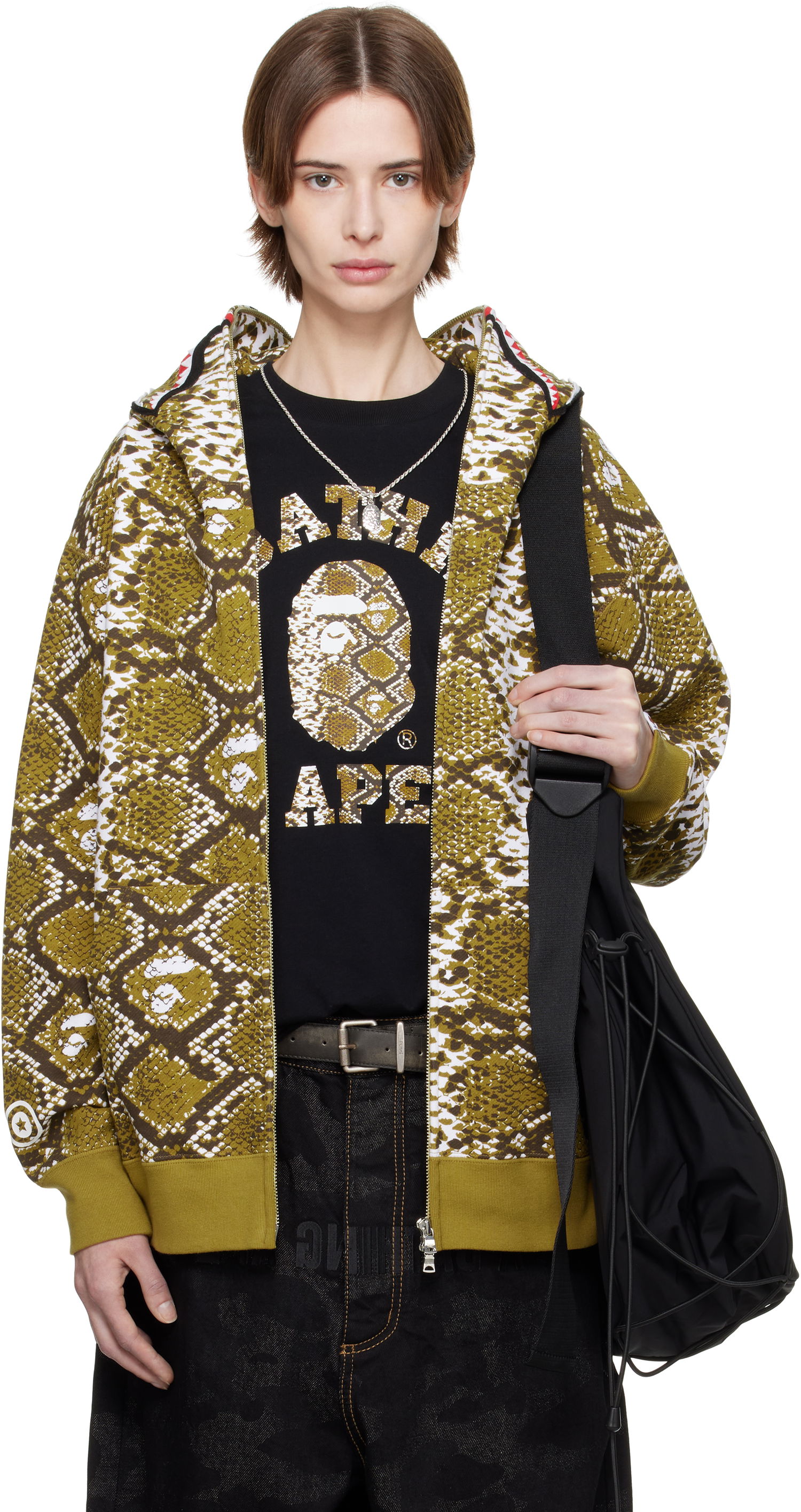 Mikina BAPE A Bathing Ape Shark Exclusive Hoodie Zelené | Shark Hoodie, 0