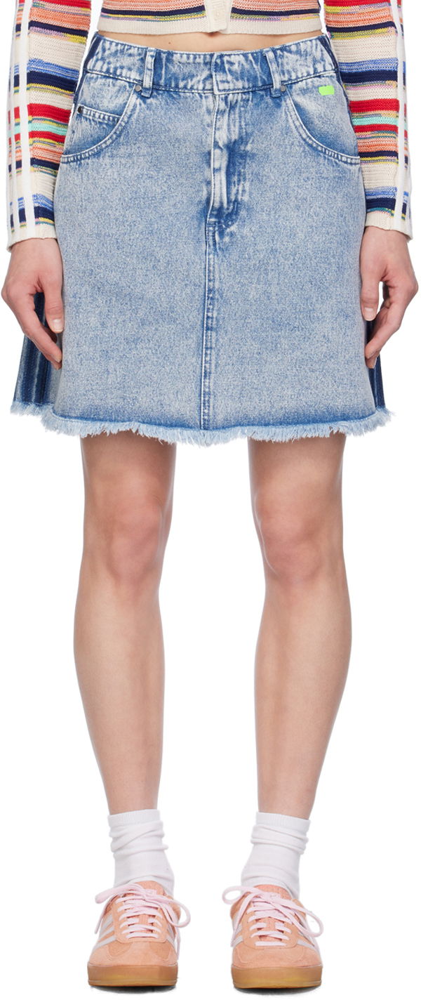 Sukňa adidas Originals Blue Edition Denim Miniskirt Modrá | IU2509, 0