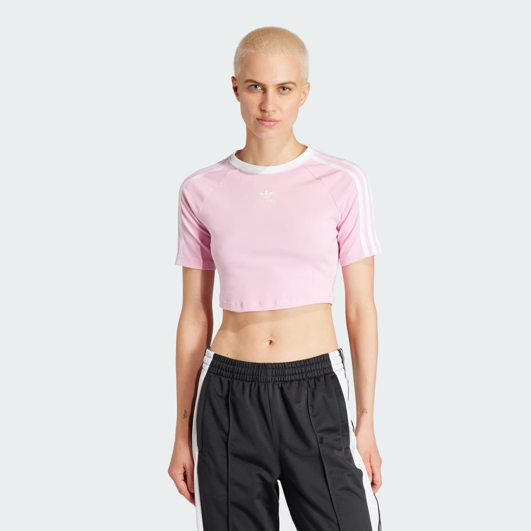 Crop Top adidas Originals 3-Stripes Baby Tee Ružová | IP0664, 0