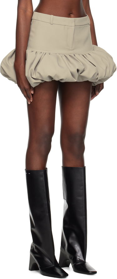 Sukňa Coperni Coperni Gathered Hem Tailored Miniskirt Béžová | COPJ78F3004, 1