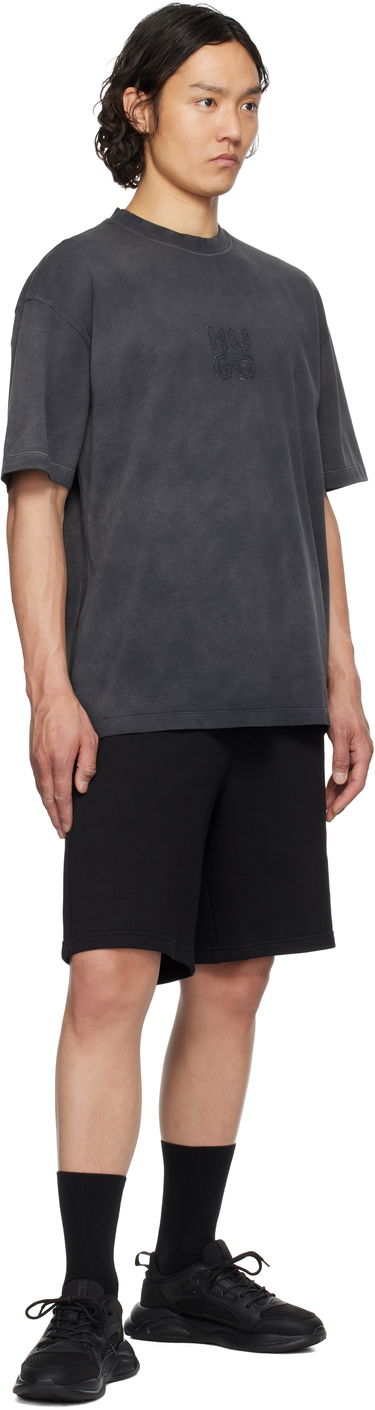 Tričko BOSS Hugo Logo Appliqué T-Shirt Šedá | 50535302, 3