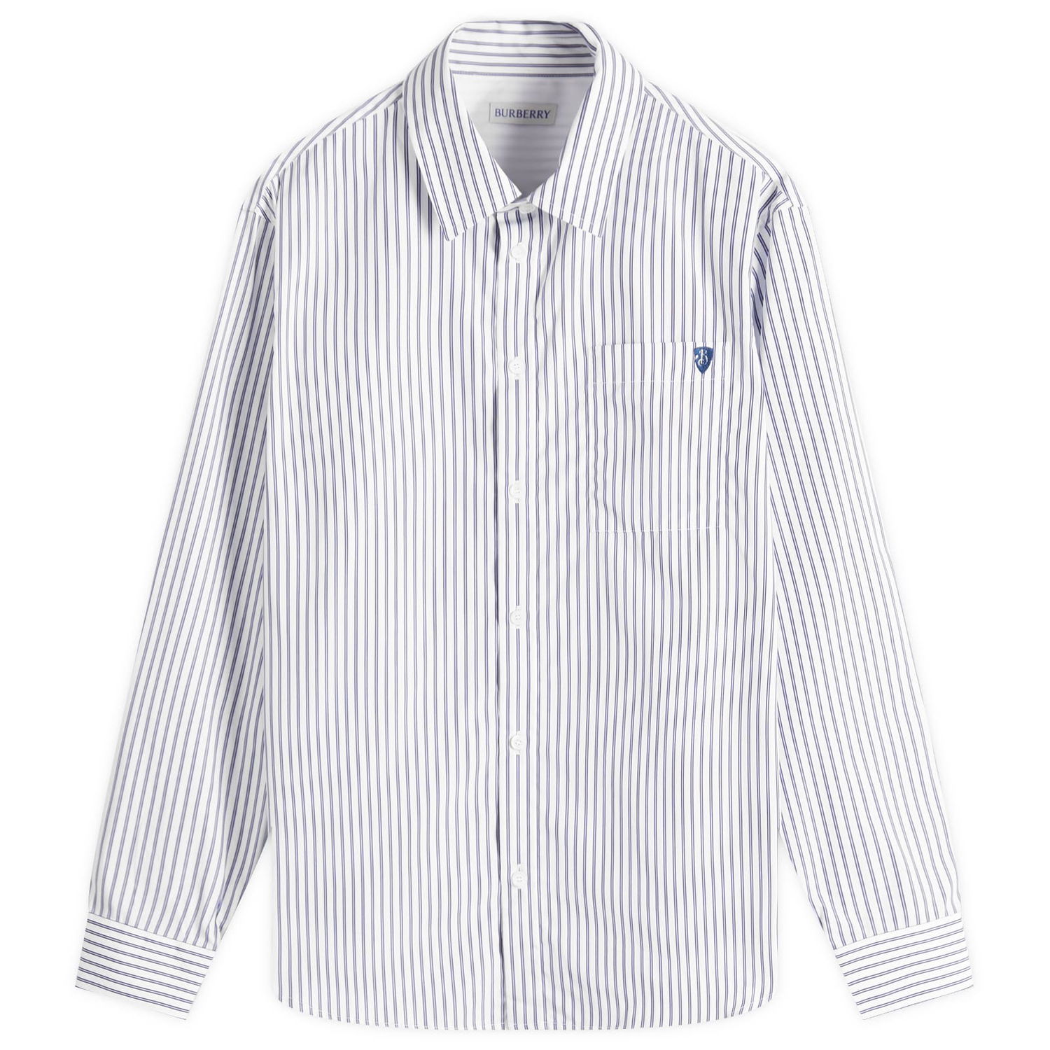 Košeľa Burberry Stripe Shirt With Logo Patch Biela | 8102558-C1999, 1