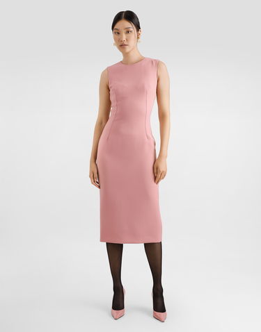 Šaty Dolce & Gabbana Dolce & Gabbana Wool Crepe Sheath Longuette Dress Ružová | F6GASTFU2L8F0473, 1