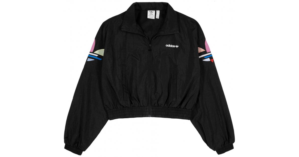 Vetrovka adidas Originals Adicolor Shattered Cropped Woven Track Jacket Čierna | h22866, 1