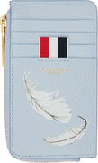 Thom Browne Feather Print Zip Coin Purse