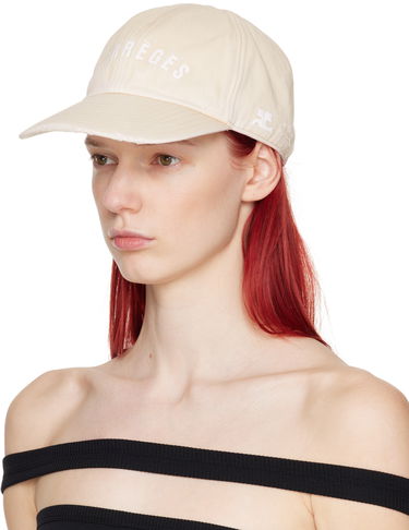 Šiltovka Courrèges Courrèges Embroidered Washed Cap Béžová | 124ACT031CO0024, 3