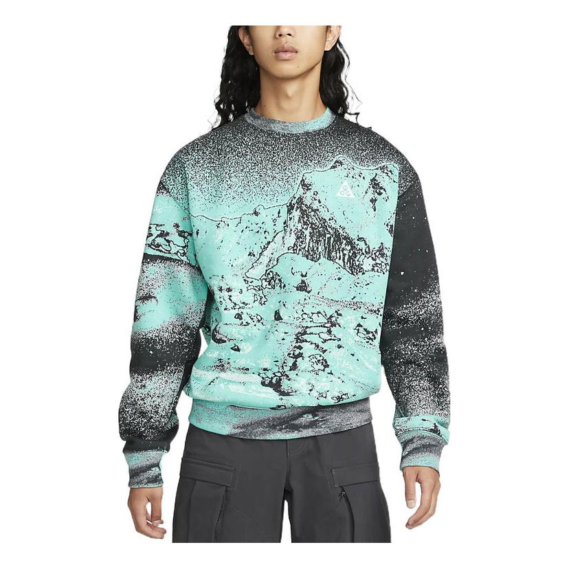 Sveter Nike ACG ACG Therma-FIT Crew Printed Top Zelené | DQ5792-369