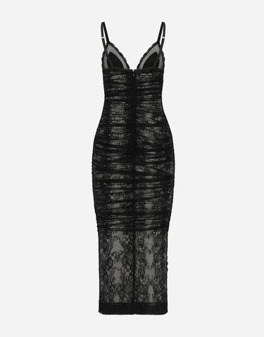 Šaty Dolce & Gabbana Slip Lace Dress Čierna | F6JRUTFLREWN0000, 1