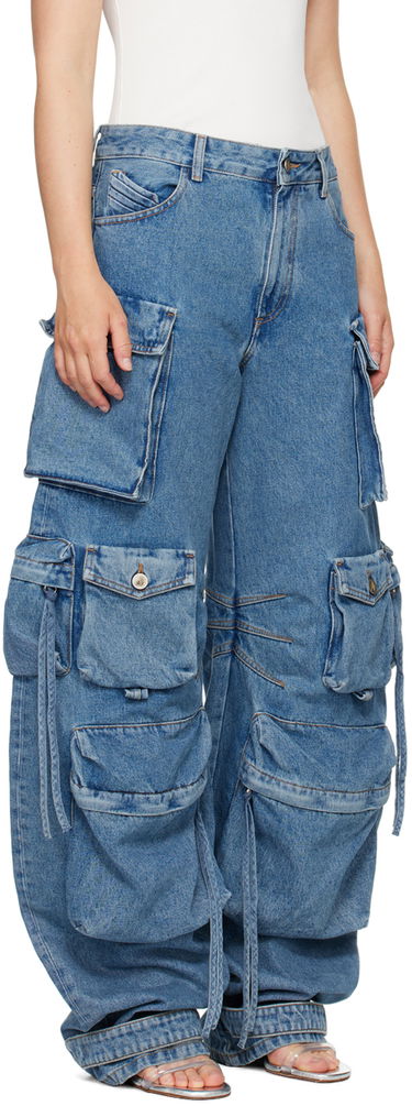 Džínsy The Attico Attico Fern Cargo Wide-Leg Jeans Modrá | 247WCP84 D049, 1